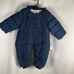 Murmurbear Snowsuit Childs Size 80 (12-18 months) Navy Blue Double Zip Front